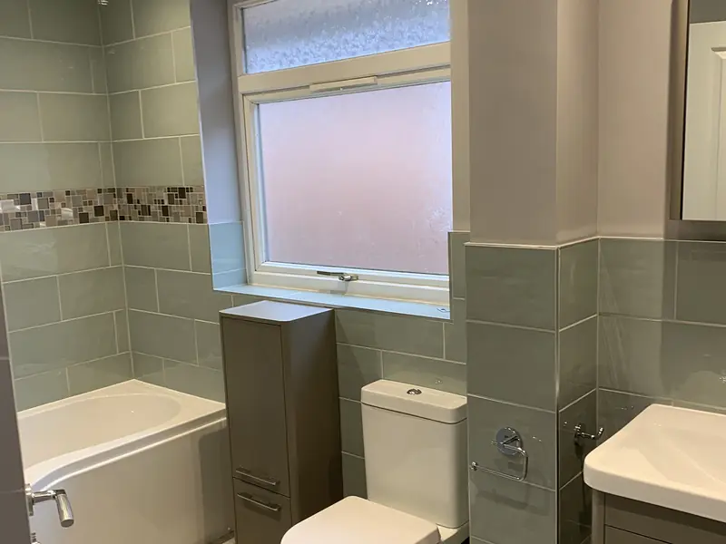 Fully tiled shower room installed in a Southampton property
