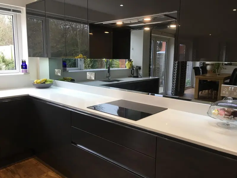 Handleless dark grey fitted kitchen installed by iFit Homes in Southampton